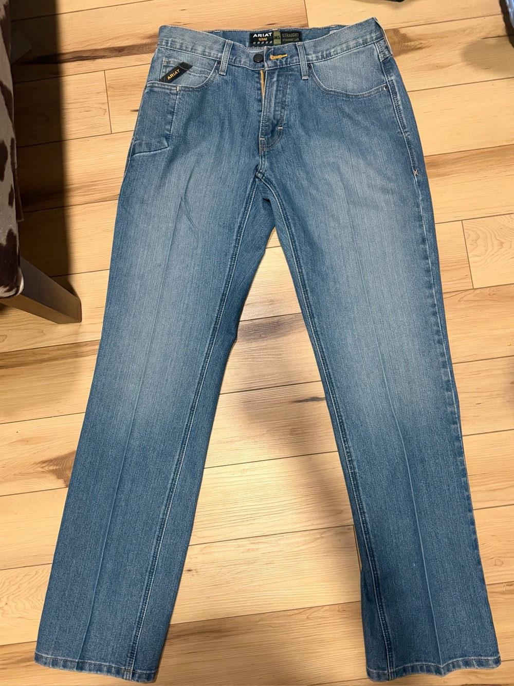 Ariat Rebar M5 Straight Jeans 32x36 Merced Medium Wash NWOT